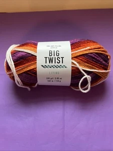 BIG TWIST Anti Pilling Living 3.85 OZ. 199 YDS Color SPIRIT Purple Orange White - Picture 1 of 5