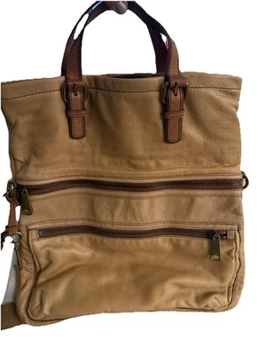 Bolso Bandolera Fossil ZB 5258 Explorer Mujer Cuero Plegable. Tostado CON LLAVE Foto 1 de 4