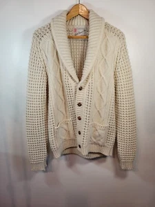 Archie Brown & Sons Vintage Fischer Knopfleiste Wolle Cardigan Pullover M - Bild 1 von 16