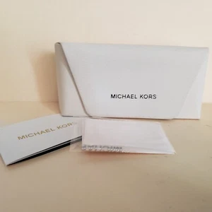 NEW MICHAEL KORS SUNGLASSES EYEGLASSES WHITE CASE & CLOTH - Picture 1 of 5