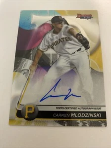 2020 Bowman’s Best Carmen Mlodzinski Refractor Prospect Auto PIT Pirates B20-CML - Picture 1 of 2