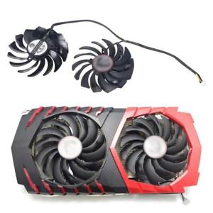 2 PLD10010S12HH FOR MSI Radeon RX480 580 GTX1080Ti 1070 Graphics Card Cooler Fan