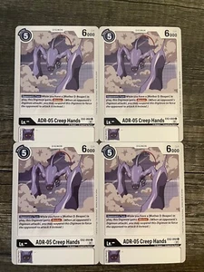 x4 ADR-05 Creep Hands EX2-050 C Playset Digimon TCG Digital Hazard - Picture 1 of 1