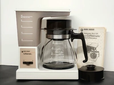 Vtg Black & Decker Coffeematic 10-cup Drip Coffee Maker Long Life Brew Starter - Image 1 of 4