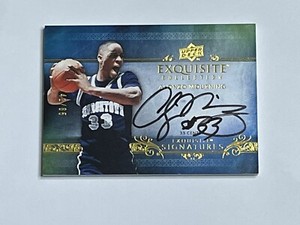 Alonzo Mourning 2013-14 EXQUISITE SIGNATURES AUTO GEORGETOWN /65 AUTOGRAPH