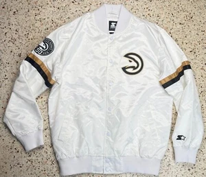 Starter Black Label NBA Atlanta Hawks Member Since 68 Satin Jacket Size Large - Picture 1 of 12