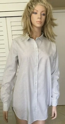 Blusa estilo RD para mujer talla M blanca negra a rayas usada limpieza en seco Foto 1 de 4