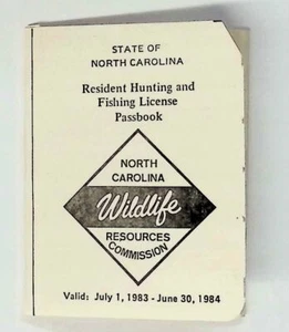 Vintage 1984 North Carolina Angelschein #R210 - Bild 1 von 3