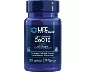 Life Extension Super Ubiquinol CoQ10 with Enhanced Mitochondrial Support 50mg - Picture 1 of 6