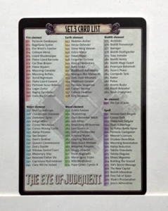 VTG PS3 Eye Of Judgment English Series Set 3 Checklist Glossary Insert Card - Picture 1 of 2