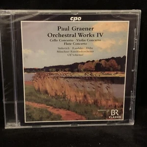 PAUL GRAENER Cello Concerto, Violin Cto, Flute Cto - CPO CD germany NEW SEALED - Imagen 1 de 2