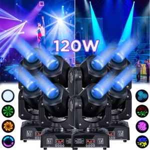 Luz principal móvil LED 120W RGBW Gobo Beam iluminación puntual de escenario DJ discoteca fiesta DMX - Imagen 1 de 18