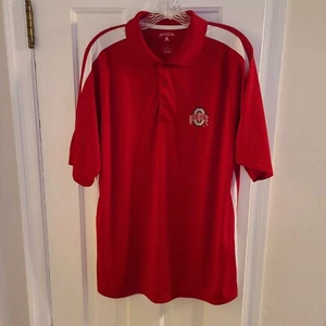 Antigua Ohio State Short Sleeved Polo Shirt Size Large - Picture 1 of 10