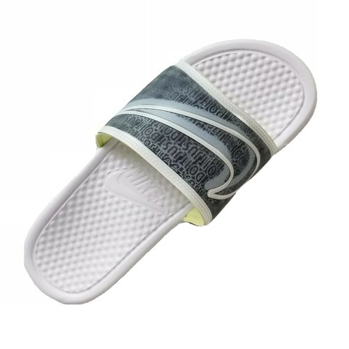 NIKE BENASSI LX infradito donna slide verde bianco punta aperta NUOVE 5 US