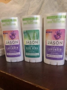 Jason Aluminum Free 2 Lavender And 1 Aloe Vera Deodorant Sticks  - Picture 1 of 4