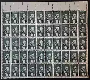 US Scott # 1113 Beardless Abraham Lincoln-1959-Sheet-FULL EES &PERF GUIDE LINES - Picture 1 of 3