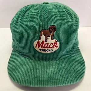 VTG Mack Trucks All Corduroy Louisville Manufacturing Snapback Emb Hat USA Cap - Picture 1 of 17