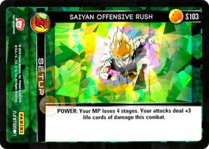 DBZ Dragon Ball Z TCG Panini Awakening S103 Saiyan Offensive Rush Foil - Picture 1 of 1