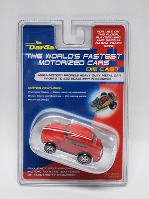 Darda Pull Back Self Winding Motor Volkswagen Beetle Die-Cast Car - Red - Image 1 of 4