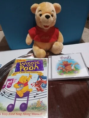 Winnie The Pooh. Pooh Lovers Lot. Sing along vhs. 🍯Springtime favs Vhs cd plush - Image 1 of 4