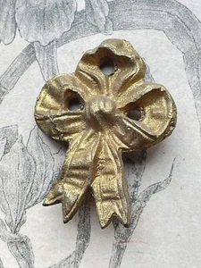Ancien Cache Clou forme noeud Bronze doré - Tableau / Cadre / Miroir XIXeme - Picture 1 of 2