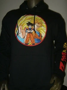 Men's M-L Dragon Ball Z Super Saiyan Goku Anime Pullover Hoodie Sweater DBZ NEW - Picture 1 of 3