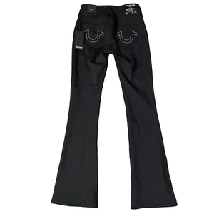 Neu mit Etikett $ 139 True Religion Becca Damenhose schwarz mittelhoher Bund Bootcut Stretch GRÖSSE 31 - Bild 1 von 6