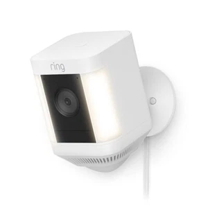 Ring Spotlight Cam Plus Plug-In Outdoor Security Camera 1080p White - Picture 1 of 7