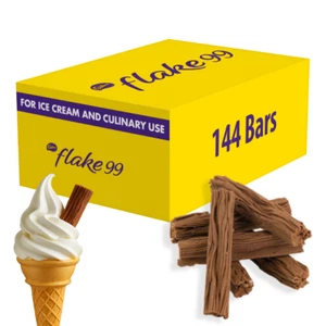 Cadbury Flake 99 Individual Chocolate Bars Sticks - Box of 144 UK Ice Cream Cafe - Picture 1 of 1
