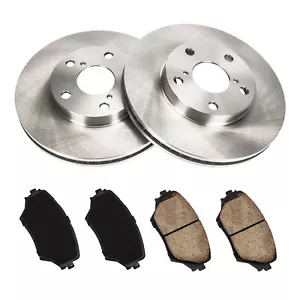 Rotores de freno de disco delanteros y pastillas de cerámica para Toyota Rav4 2001-2003 2004 2005 - Imagen 1 de 11
