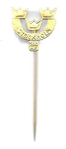 Stockholm Sweden 700 years in 1953 original metal pin Royal Crowns Sporrong - Picture 1 of 1