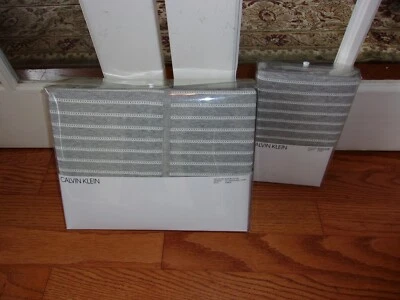 NIP Calvin Klein Modern Cotton Blend Lennox Gray Full/Queen Duvet Cover Set 3pc - Image 1 of 4