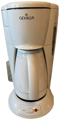 GEVALIA 8-CUP COFFEE MAKER MODEL C60-BC W/THERMAL CARAFE WHITE  - Works- TESTED - Image 1 of 4