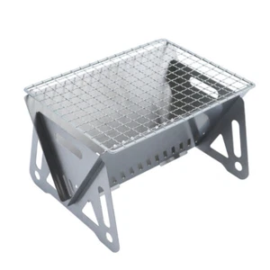 Stainless Steel Grill Folding BBQ Outdoor Camping Grill Portable Mini Cooker US - Picture 1 of 13