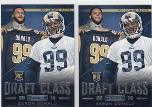 (2) 2014 Aaron Donald Panini Rookies Stars DRAFT CLASS Rookie Insert #13 - Rams - Picture 1 of 1
