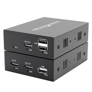 150M USB HDMI KVM Extender Kit over IP Cat5e/6 Cable Support one TX to many RX - Picture 1 of 21