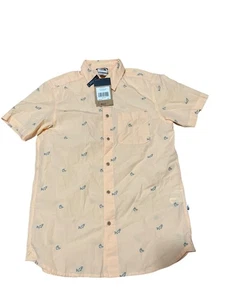 Camicia uomo The North Face Baytrail jacquard stampa pesce bottoni taglia small nuova con etichetta - Foto 1 di 5