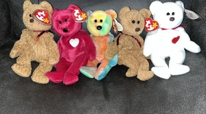 TY Beanie Babies OSOS Lote de 5 OFERTA OSOS VENTA OSOS VENTA VER FOTOS - Imagen 1 de 6