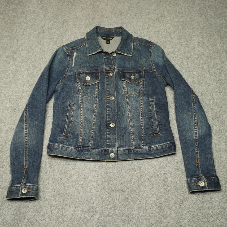 Chaqueta vaquera para mujer Rock & Republic talla S azul algodón envejecido Foto 1 de 4