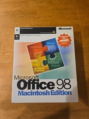Microsoft Office 98 Macintosh Edition Complete W/Booklets  - Untested - Image 1 of 4