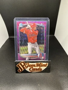 Bowman Hayden Álvarez 2025 cromo primera radiocontrol refractor fucsia #/199 #BCP-12 Angels - Imagen 1 de 2