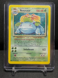 Venusaur 15/102 Holo Raro 1999 Pokémon Conjunto Base Ilimitado HP - Imagen 1 de 2