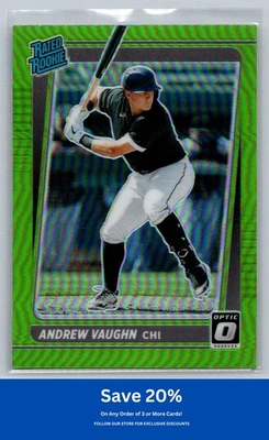 Andrew Vaughn 2021 Donruss Optic #116 Lime Green Rookie Chicago White Sox - Image 1 of 2