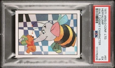 1971 Anglo Disney #61 HEFFALUMP WINNIE THE POOH Walt Disney PSA 5 EX RARE!!! - Image 1 of 2