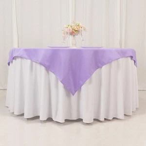 LAVENDER 54" Premium Quality SQUARE POLYESTER TABLECLOTH Wedding Party Dinner - Picture 1 of 6