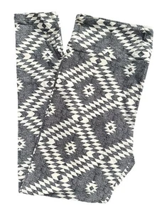 TC Lularoe Leggings Tribal Southwest Aztec Gray White Size 12-18 NEW 910271 - Picture 1 of 4