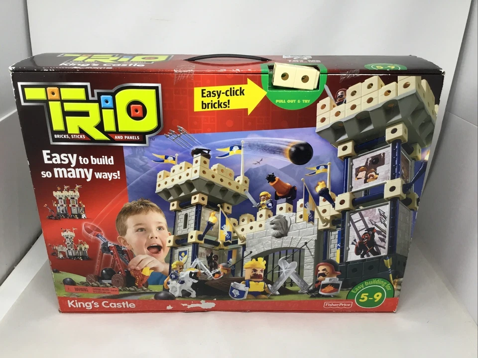 Fisher Trio Blocks Kings Castle Building Set P6841 Parts