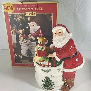 Spode Christmas Tree Collection - Santa Candy Jar | Christmas Storage Jar In Box - Picture 1 of 14