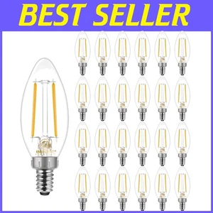 Energy-Saving 60W Equivalent Dimmable Candelabra LEDs - 550 Lumens, 24-Pack - Picture 1 of 8