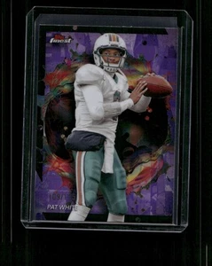 2024 Topps Finest Football #225 Pat blanco raro refractor púrpura/125 - Imagen 1 de 2